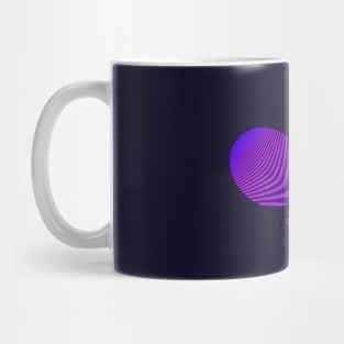 Table tennis in hypnotic pattern Mug